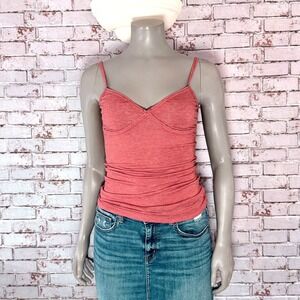 American Eagle Outfitters Red Heathered Camisole Top Sweetheart Y2K Coquette S/P